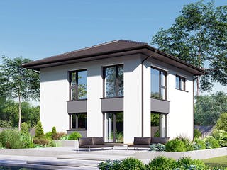 Fertighaus Park 118W von Danwood - Österreich Schlüsselfertig ab 293500€, Stadtvilla Außenansicht 1