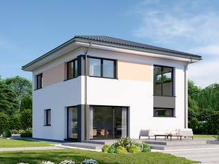 Fertighaus Park 131W von Danwood - Österreich Schlüsselfertig ab 309000€, Stadtvilla Außenansicht 1