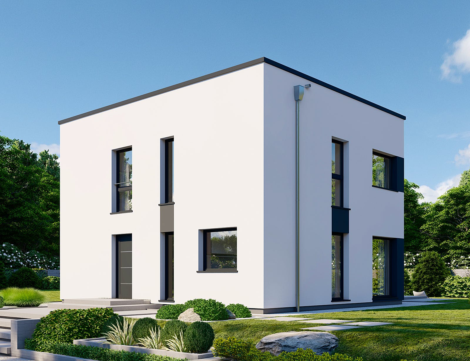 Fertighaus Park 133 Cube von Danwood - Österreich Schlüsselfertig ab 275500€, Cubushaus Außenansicht 2