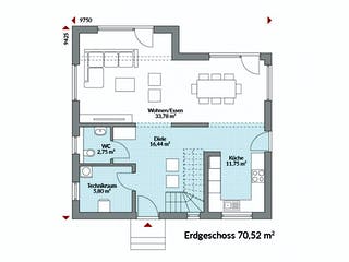 Fertighaus Park 133 Cube von Danwood - Österreich Schlüsselfertig ab 318600€, Cubushaus Grundriss 1