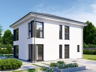 Fertighaus Park 133W von Danwood - Österreich Schlüsselfertig ab 309400€, Stadtvilla Außenansicht 2