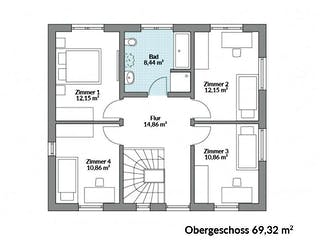 Fertighaus Park 140.1W von Danwood - Österreich Schlüsselfertig ab 321600€, Stadtvilla Grundriss 2