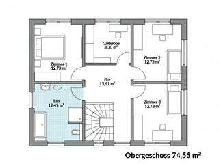 Fertighaus Park 150.1W von Danwood - Österreich Schlüsselfertig ab 335600€, Stadtvilla Grundriss 2