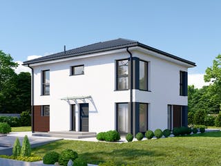 Fertighaus Park 151.1W von Danwood - Österreich Schlüsselfertig ab 338800€, Stadtvilla Außenansicht 2