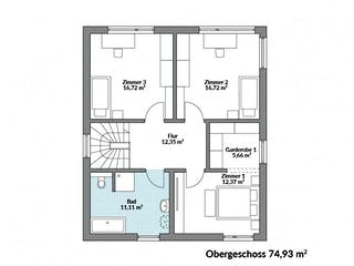 Fertighaus Park 152W von Danwood - Österreich Schlüsselfertig ab 343800€, Stadtvilla Grundriss 2