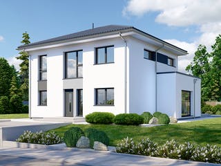 Fertighaus Park 156W von Danwood - Österreich Schlüsselfertig ab 361300€, Stadtvilla Außenansicht 2