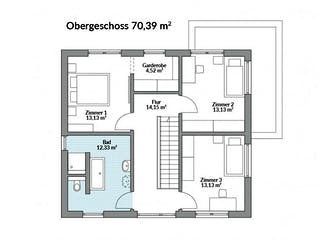 Fertighaus Park 156W von Danwood - Österreich Schlüsselfertig ab 361300€, Stadtvilla Grundriss 2