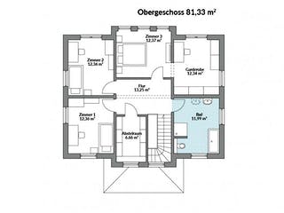 Fertighaus Park 167W von Danwood - Österreich Schlüsselfertig ab 383300€, Stadtvilla Grundriss 2