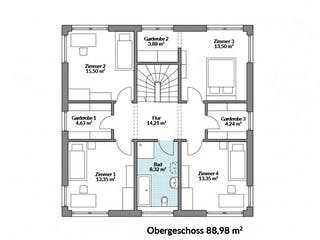 Fertighaus Park 180W von Danwood - Österreich Schlüsselfertig ab 388900€, Stadtvilla Grundriss 2