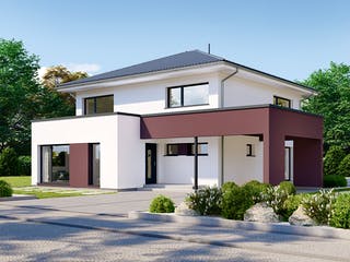 Fertighaus Park 186W von Danwood - Österreich Schlüsselfertig ab 440200€, Stadtvilla Außenansicht 1