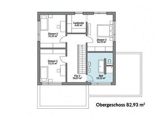 Fertighaus Park 186W von Danwood - Österreich Schlüsselfertig ab 440200€, Stadtvilla Grundriss 2