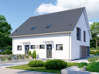 Fertighaus Partner 108 von Danwood - Österreich Schlüsselfertig ab 262800€, Satteldach-Klassiker Außenansicht 1