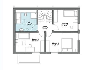 Fertighaus Partner 117.1 von Danwood - Österreich Schlüsselfertig ab 293200€, Satteldach-Klassiker Grundriss 2