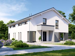 Fertighaus Partner 132.1 von Danwood - Österreich Schlüsselfertig ab 309600€, Satteldach-Klassiker Außenansicht 2