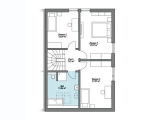 Fertighaus Partner 135 von Danwood - Österreich Schlüsselfertig ab 301700€, Satteldach-Klassiker Grundriss 2
