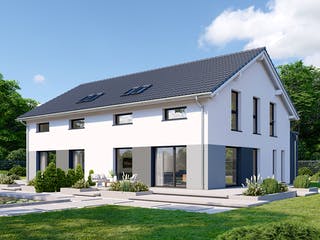 Fertighaus Partner 136 von Danwood - Österreich Schlüsselfertig ab 304000€, Satteldach-Klassiker Außenansicht 1