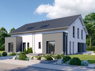 Fertighaus Partner 136 von Danwood - Österreich Schlüsselfertig ab 304000€, Satteldach-Klassiker Außenansicht 2