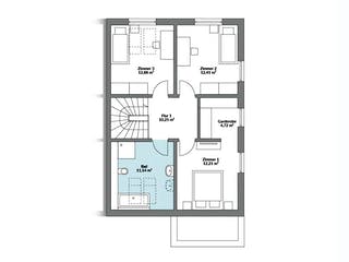 Fertighaus Partner 136 von Danwood - Österreich Schlüsselfertig ab 304000€, Satteldach-Klassiker Grundriss 2