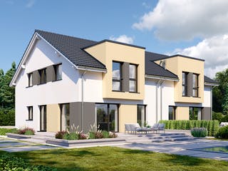 Fertighaus Partner 150 von Danwood - Österreich Schlüsselfertig ab 335200€, Satteldach-Klassiker Außenansicht 1