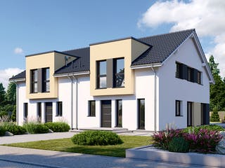 Fertighaus Partner 150 von Danwood - Österreich Schlüsselfertig ab 335200€, Satteldach-Klassiker Außenansicht 2