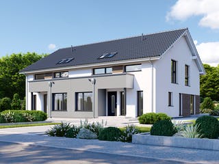 Fertighaus Partner 151 von Danwood - Österreich Schlüsselfertig ab 334400€, Satteldach-Klassiker Außenansicht 2