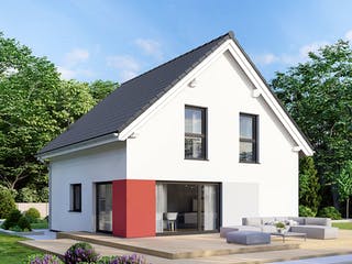 Fertighaus Point 110 von Danwood - Österreich Schlüsselfertig ab 258900€, Satteldach-Klassiker Außenansicht 1