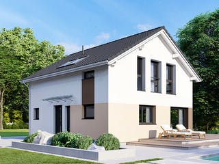 Fertighaus Point 121 von Danwood - Österreich Schlüsselfertig ab 293700€, Satteldach-Klassiker Außenansicht 1