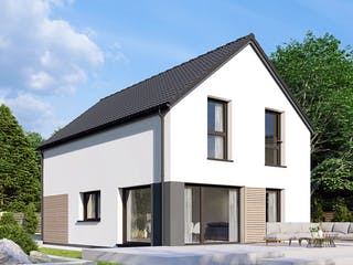 Fertighaus Point 124 von Danwood - Österreich Schlüsselfertig ab 278700€, Satteldach-Klassiker Außenansicht 2