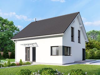 Fertighaus Point 126.1 von Danwood - Österreich Schlüsselfertig ab 269900€, Satteldach-Klassiker Außenansicht 1
