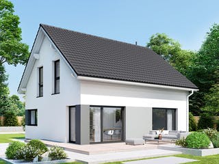 Fertighaus Point 126.1 von Danwood - Österreich Schlüsselfertig ab 269900€, Satteldach-Klassiker Außenansicht 2