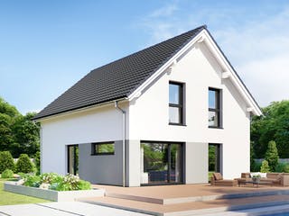 Fertighaus Point 138.1 von Danwood - Österreich Schlüsselfertig ab 296200€, Satteldach-Klassiker Außenansicht 1