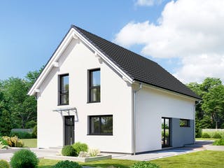 Fertighaus Point 138.1 von Danwood - Österreich Schlüsselfertig ab 296200€, Satteldach-Klassiker Außenansicht 2