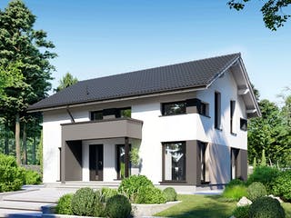 Fertighaus Point 140 von Danwood - Österreich Schlüsselfertig ab 346900€, Satteldach-Klassiker Außenansicht 1