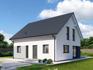 Fertighaus Point 141.1 von Danwood - Österreich Schlüsselfertig ab 294700€, Satteldach-Klassiker Außenansicht 2