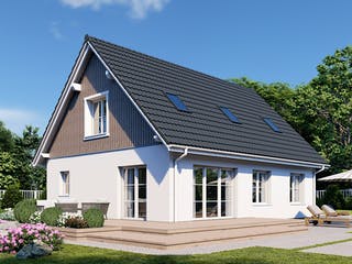 Fertighaus Point 142.1 von Danwood - Österreich Schlüsselfertig ab 297500€, Satteldach-Klassiker Außenansicht 1