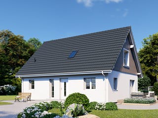 Fertighaus Point 142.1 von Danwood - Österreich Schlüsselfertig ab 297500€, Satteldach-Klassiker Außenansicht 2