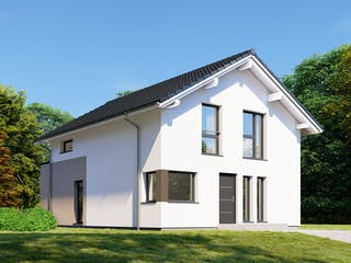 Fertighaus Point 143 von Danwood - Österreich Schlüsselfertig ab 324500€, Satteldach-Klassiker Außenansicht 2