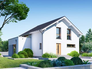 Fertighaus Point 144 von Danwood - Österreich Schlüsselfertig ab 323100€, Satteldach-Klassiker Außenansicht 2