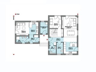 Fertighaus Privat 174 von Danwood - Österreich Schlüsselfertig ab 421900€, Satteldach-Klassiker Grundriss 1