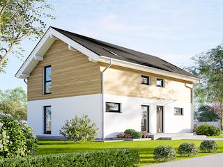 Fertighaus Plus 159 von Danwood Schlüsselfertig ab 406500€, Satteldach-Klassiker Außenansicht 2