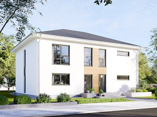 Fertighaus Plus 227 von Danwood Schlüsselfertig ab 524200€, Stadtvilla Außenansicht 2