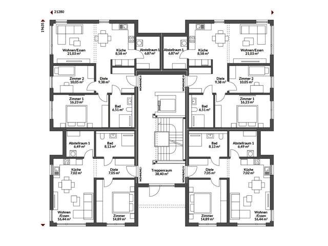 Mehrfamilienhaus Poly 1100 W10 Von Danwood S.A. - Zwei- Und ...