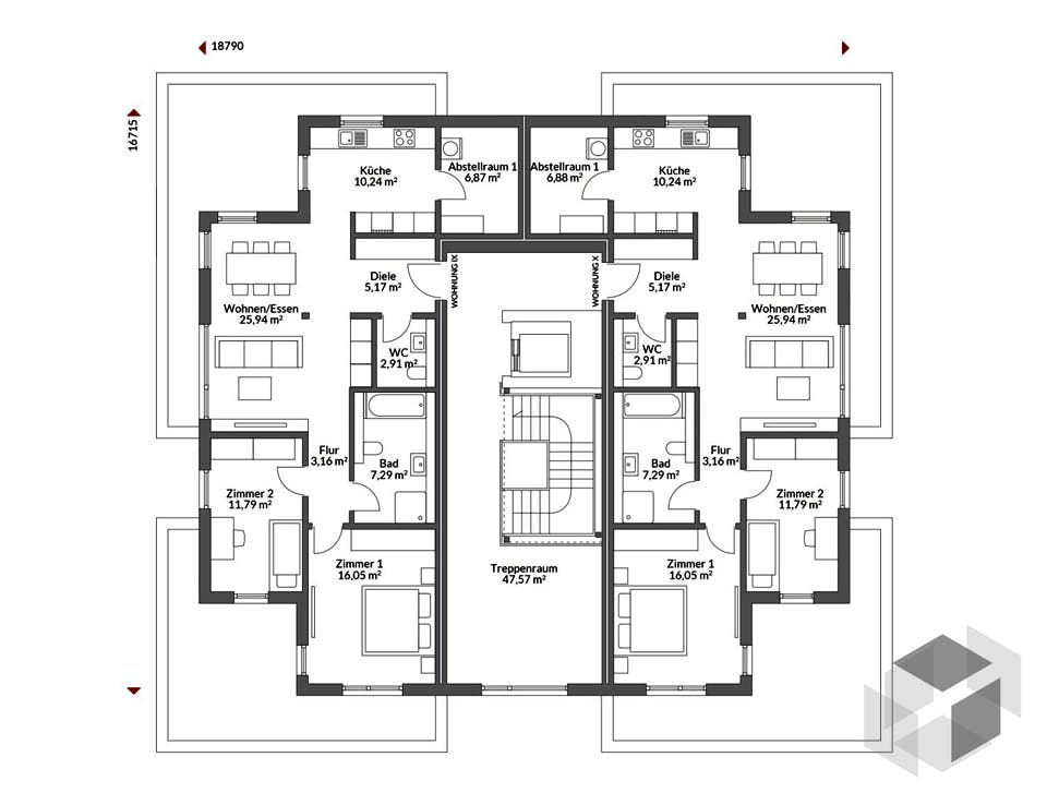 Mehrfamilienhaus Poly 1100 W10 Von Danwood S.A. - Zwei- Und ...