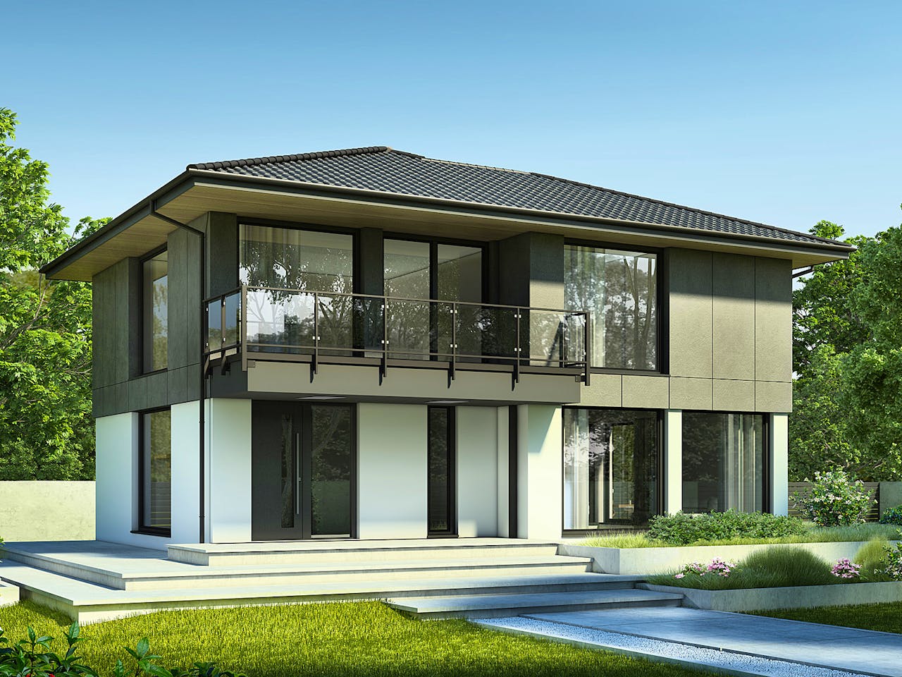 Fertighaus Next 170 WD von Danwood - NEXT by Danwood Schlüsselfertig ab 545000€, Stadtvilla Außenansicht 1