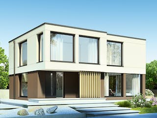 Fertighaus NEXT 176F von Danwood - NEXT by Danwood Schlüsselfertig ab 539300€, Cubushaus Außenansicht 2