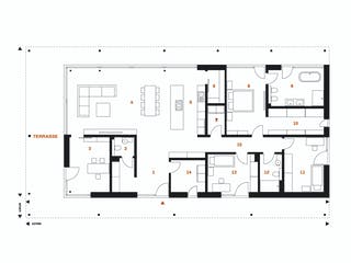 Fertighaus Vision 178 von Danwood - VISION by Danwood Schlüsselfertig ab 743500€, Bungalow Grundriss 1