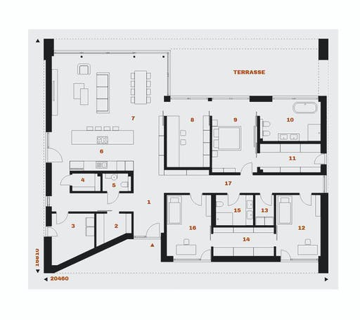 Fertighaus Vision 220 von VISION by Danwood S.A., Bungalow Grundriss 1