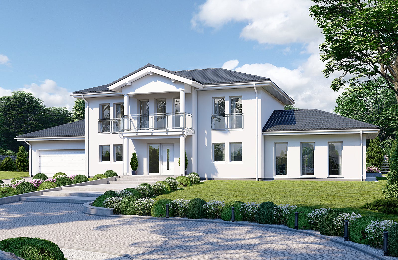 Fertighaus Classic 266 von Danwood Schlüsselfertig ab 480200€, Stadtvilla Außenansicht 1