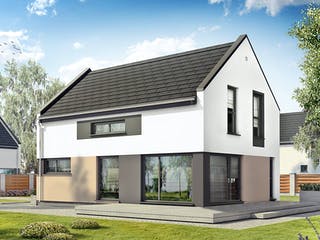 Fertighaus Living Point 122 von Danwood Schlüsselfertig ab 183800€, Satteldach-Klassiker Außenansicht 2