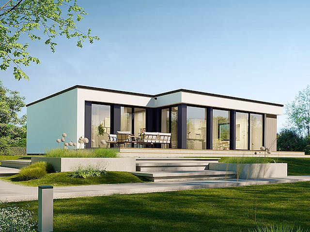 Fertighaus Next 110 F von Danwood - NEXT by Danwood Schlüsselfertig ab 370900€, Bungalow Außenansicht 2